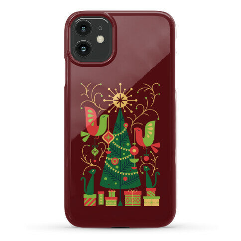 Vintage Christmas Tree Decorating Phone Case